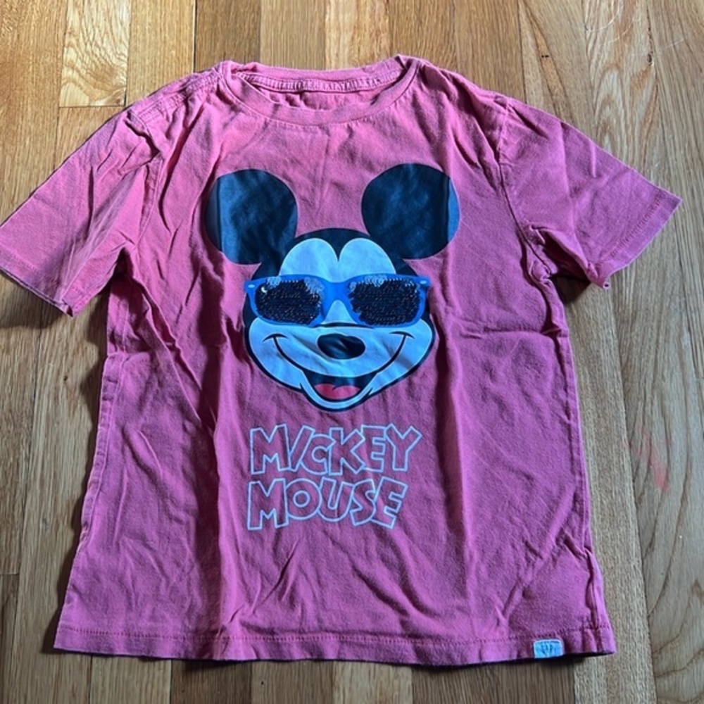 Gap Disney Mickey Mouse sequents shirt brick red color kids medium